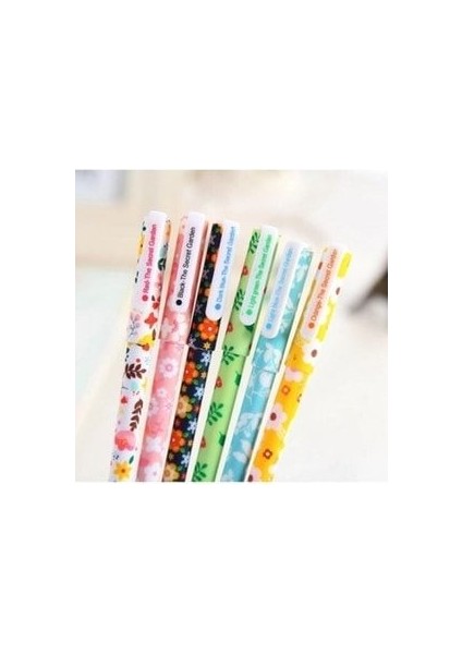 Çiçek Tasarımlı Sevimli 6 Lı Jel Kalem Seti fırsatları