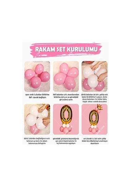 Rakam Balon Karşılama Seti 9 Yaş Gökkuşağı Renkleri Rakam Balon Altın Taçlı 9 Rakamlı Balon indirimleri