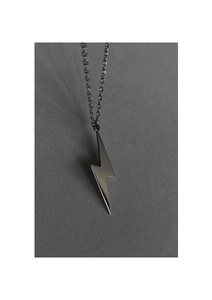 Şimşek Yıldırım Model Gümüş Minimal Kolye fiyatları