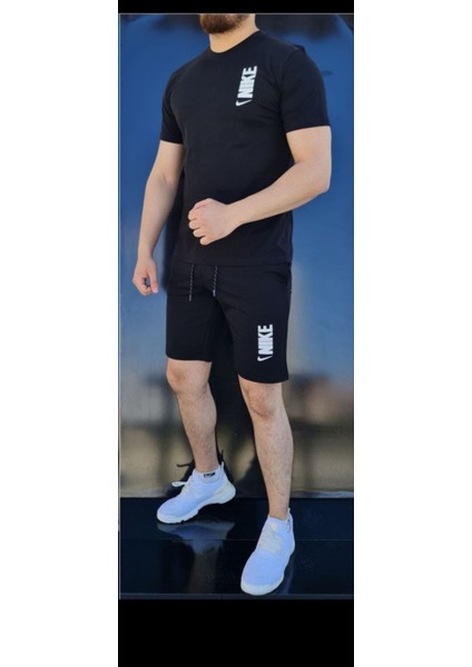 Sportswear Siyah Şort Takımı