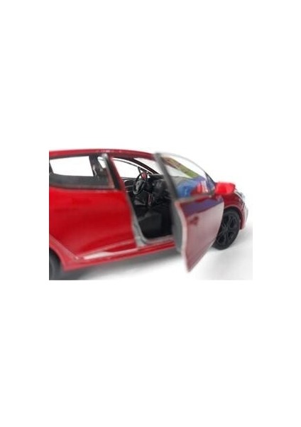 Renault Clio Diecast Metal Araba Kapı Açılır 1.36 Kırmızı Reno Clıo