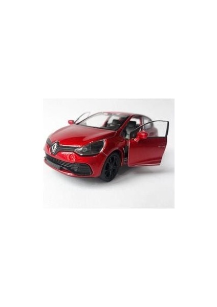 Renault Clio Diecast Metal Araba Kapı Açılır 1.36 Kırmızı Reno Clıo