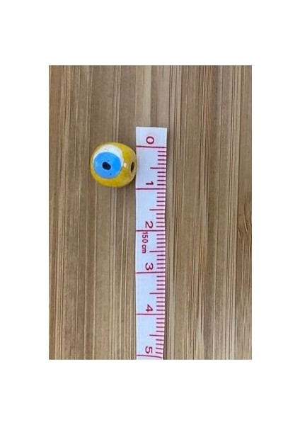 Ahşap Boyalı Karışık Renk Nazar Boncuğu. 25 Adet 1cm. fırsatları