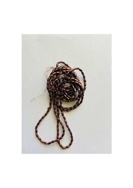 Arpa Boncuk 3X6CM. Kahve 2 Dizi