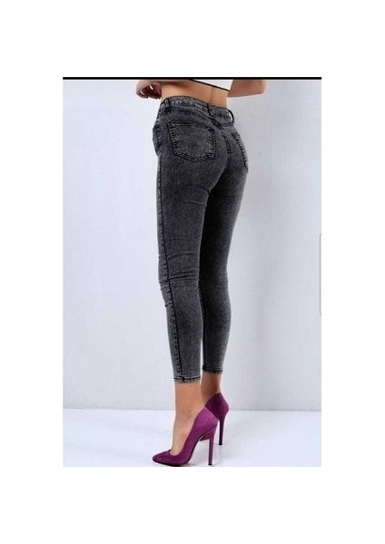 Monster Kadın Füme Skinny Jeans Kot Solmaz Toparlayıcı Pantolon fırsatları