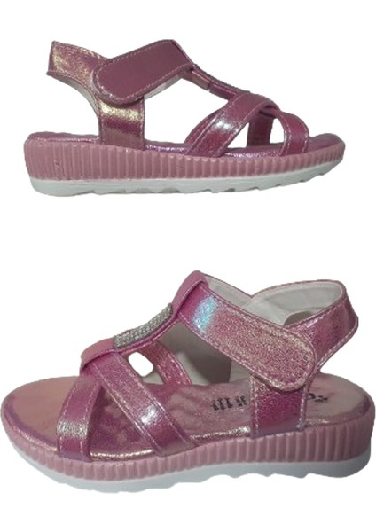 Kız Çocuk Pembe Ortopedik Taban Günlük Sandalet CASSY365-00