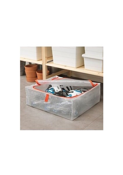 Parkla 55X49X19 Fermuarlı Yatak Altı Yastık Çarşaf Nevresim Giysi Ayakkabı Saklama Kutusu Hurç modelleri