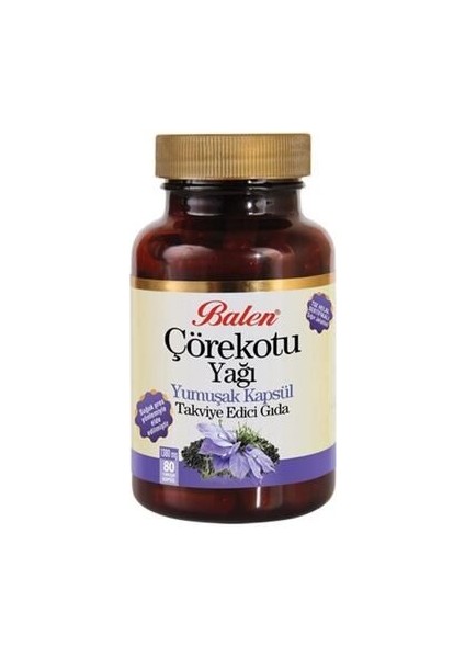 Çörekotu Yağı 1380 Mg *80 Yumuşak Kapsül Çörek Otu Yağı Kapsülü