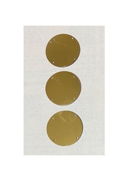 Pleksi Kalın Plastik Pul 3.2cm. 25GR. 20 Adet. Sarı.