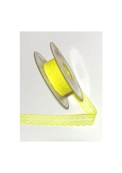 Tül Güpür. (Fisto) 2.5cm. 3,8 Metre. Sarı