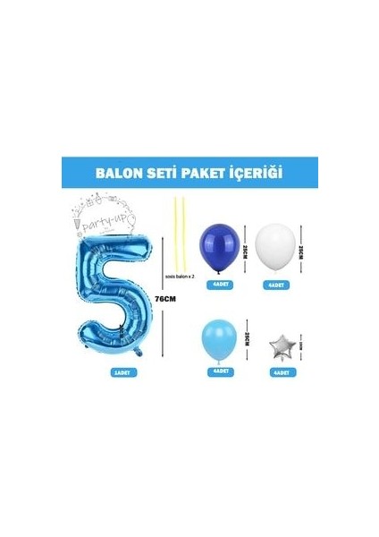 Mavi Tema Rakam Balon Karşılama Seti Yaş Balonlu Sütun Seti (Kolay Kurulum Videolu Yapım Anlatımlı) modelleri