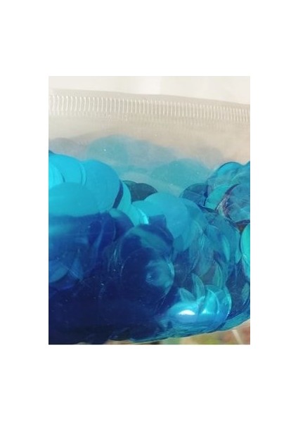 Mavi Konfetili Şeffaf Balon 10 Adet 30 cm Pullu Balon Balon Pulu Şeffaf Balon modelleri