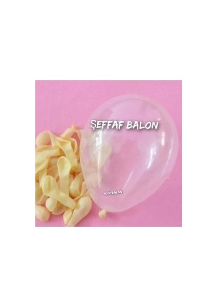 Mavi Konfetili Şeffaf Balon 10 Adet 30 cm Pullu Balon Balon Pulu Şeffaf Balon fırsatları