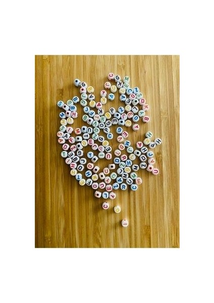 Plastik Boncuk Harf. 25 Gram . TAKRIBI:165 Adet.