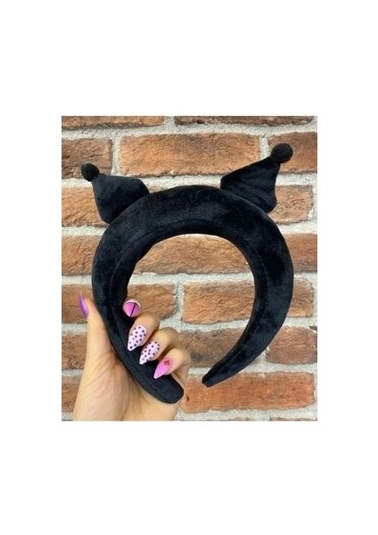 Kawaii Sanrio Kafa Kuromi Anime Kittly Peluş Saç Bandı Melodi Taç Lüx Kuromi Taç Lüx + Paketi fiyatları