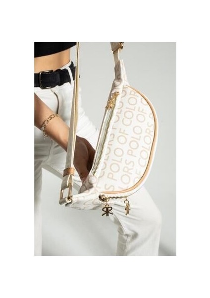 Impolo Miya Krem Kamelempirme Baskı Spor Kadın Bel Çanta 17X40 Ebatında fiyatları