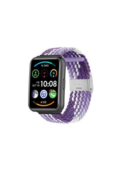 Watch Fit 2 Active Edition Sakura Pembesi Uyumlu Likralı Bez Kumaş Kordon