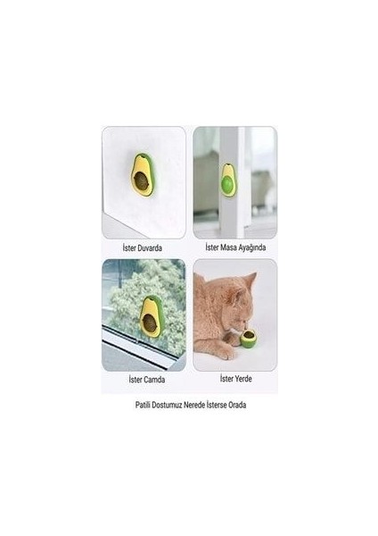 Avokado Catnip Avokado Kedi Çimi Topu Avokado Kedi Nanesi Oyuncağı