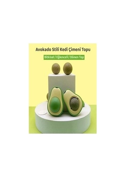 Avokado Catnip Avokado Kedi Çimi Topu Avokado Kedi Nanesi Oyuncağı