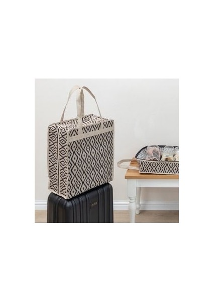 Bohe Kulplu Ayakkabı Seyahat Çantası 35X22X40 cm