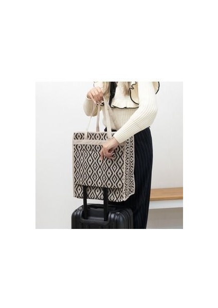 Bohe Kulplu Ayakkabı Seyahat Çantası 35X22X40 cm fiyatları