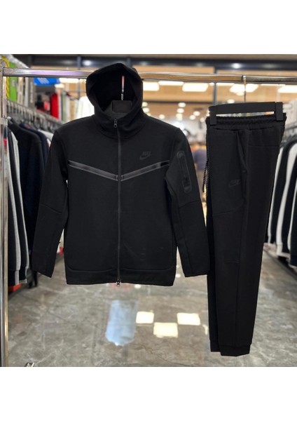 Sportswear Tech Fleece Siyah Çocuk-Genç Eşofman Takımı
