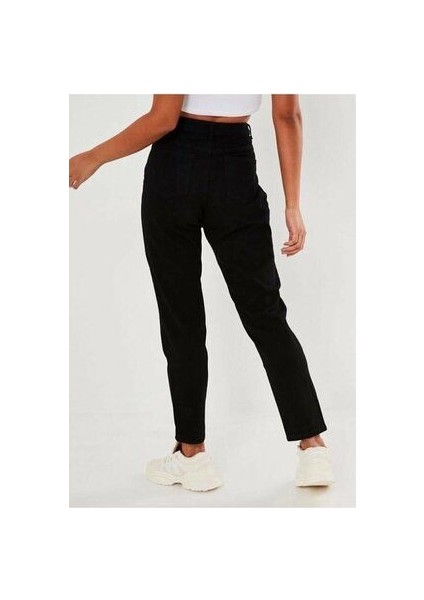 Batın Kadın Mom Siyah Rahat Kesim Comfort Yüksek Bel Jean 2024 modelleri