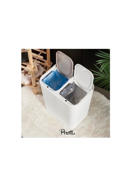Perotti Milton Whitape Çift Kapak Çöp Kovası 15 Lt 13254