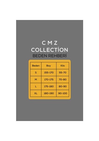 CMZ Collection Erkek Kalın Kışlık 3 Iplik Haki Eşofman Takımı