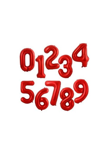 Kırmızı Rakam Balonlu Mickey Mouse Balon Seti Mini Miki Fare Temalı modelleri