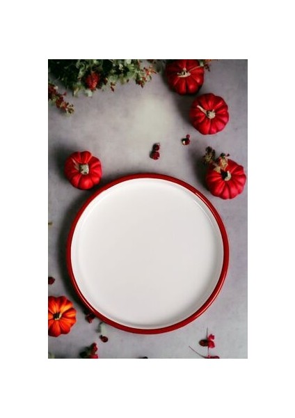 22 No 22 cm Pizza Tabağı Tepsisi Kahvaltı Tabağı Supla Pasta Tabağı Servis Tabağı