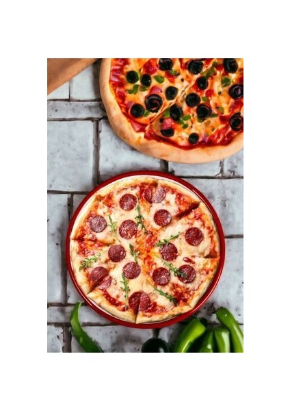 22 No 22 cm Pizza Tabağı Tepsisi Kahvaltı Tabağı Supla Pasta Tabağı Servis Tabağı