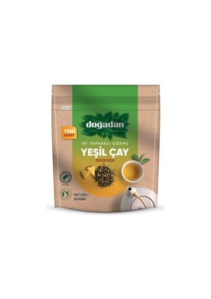 Iri Yaprakli Dökme Yeşil Çay Ananas 50 Gr(25 Kupa)