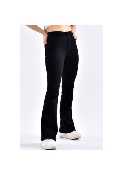 Monera Andrea Xs Siyah Straight Fit Jean Kadın Power Likra Kadın Yüksek 2024
