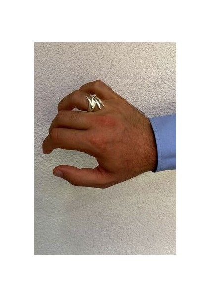 Çift Zülfikar Model Gümüş Erkek Yüzük