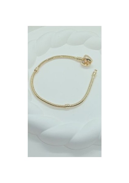 Kalp Klipsli Yılan Zincir Bileklik , Pandora Charm Uyumlu (316L Kararmaz Çelik) modelleri