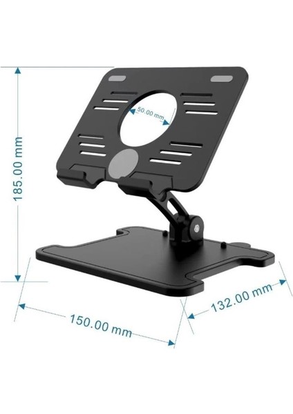 Katlanabilir Masaüstü Tablet ve Telefon Standı Siyah