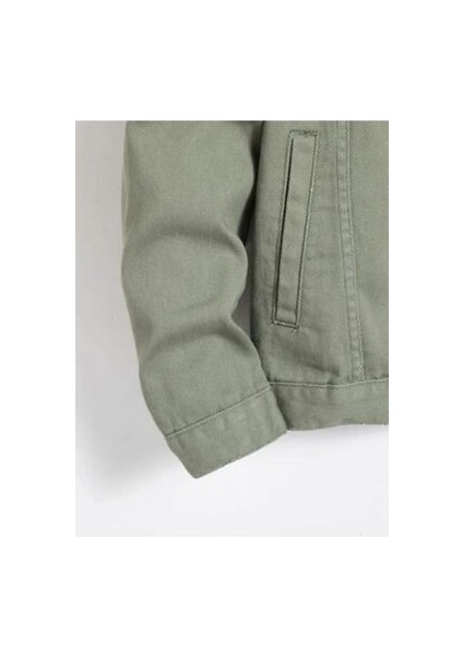 Erkek Düğmeli Çift Cepli Gabardin Yeşil Ceket modelleri