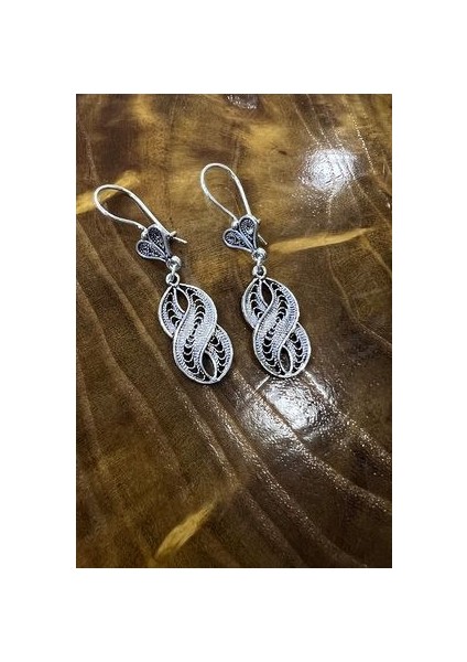 Sonsuzluk Model Telkari El Işçiliği Gümüş Kadın Küpe fiyatları
