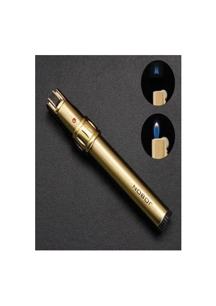 Jobon Slim Çakmak Taşınabilir Altın Renkli Metal Yapı Premium Tasarım