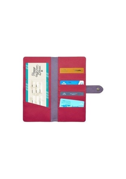 Seyahat Cüzdanı Magenta - Rfıd Koruma