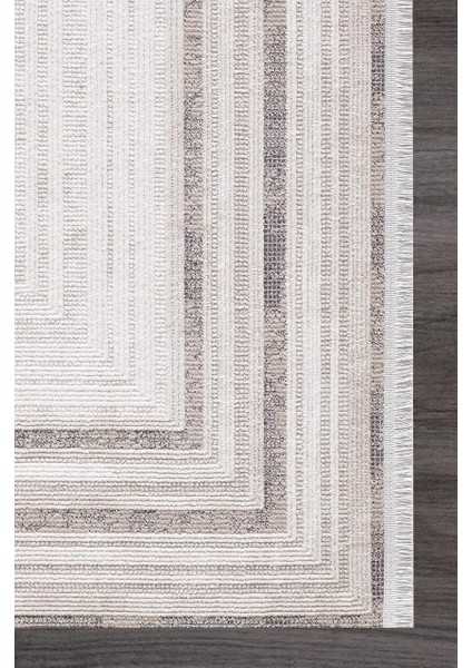Romantik 02432a Krem Bej Çerçeve Desenli Halı fiyatları
