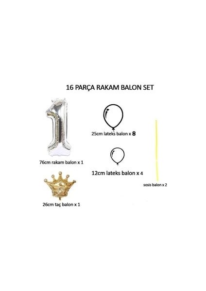 Altın Rakam Balon Karşılama Seti 8 Yaş Siyah Gold Renkleri Altın Taçlı 8 Rakamlı Balon fiyatları