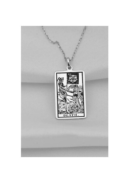 925 Ayar Gümüş Tarot (The Death) Ölüm Kolye