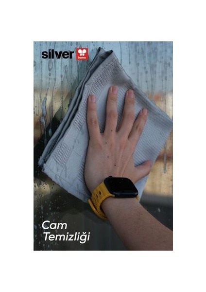 3'lü Mikrofiber Dekoratif Cam Bezi Gri - Pembe - Mavi 40X40 cm fiyatları