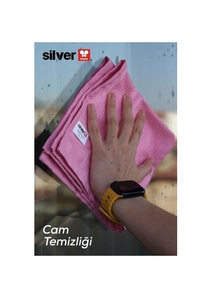 3'lü Mikrofiber Dekoratif Cam Bezi Gri - Pembe - Mavi 40X40 cm fırsatları