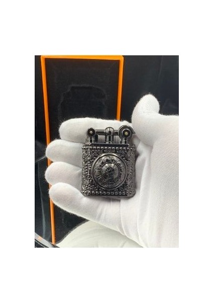 Yeni Tasarım Şık Stres Çarklı Siyah Renk Metal Çakmak modelleri