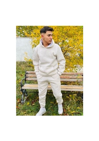 Ob Comfort Gri Melanj 3 Iplik Eşofman Takımı