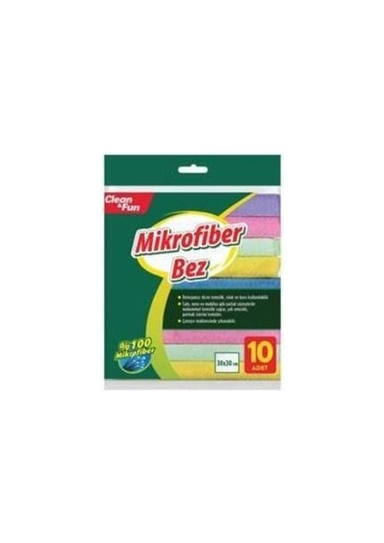 10 Lu Mikrofiber Bez Iz Bırakmaz