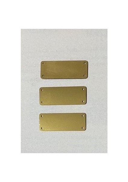 Pleksi Dikdörtgen Kalın Plastik Plaka. 1.5cmx3.7cm. 25GR. 29 Adet. Sarı